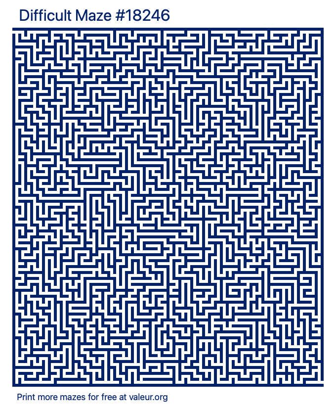 Free Printable Difficult Maze number 18246