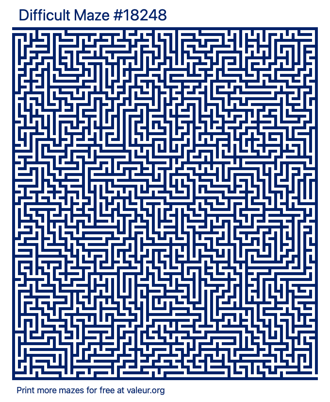 Free Printable Difficult Maze number 18248