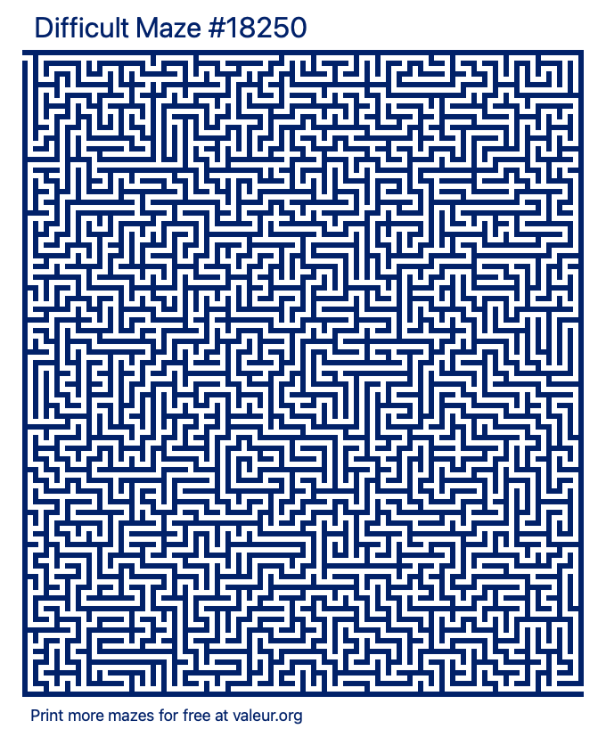 Free Printable Difficult Maze number 18250