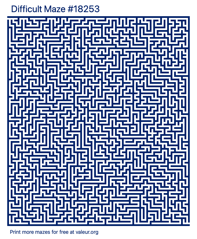 Free Printable Difficult Maze number 18253