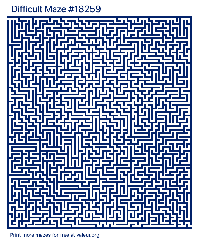 Free Printable Difficult Maze number 18259