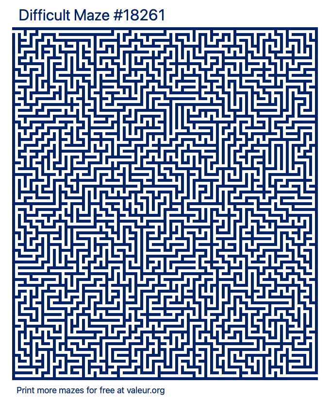 Free Printable Difficult Maze number 18261