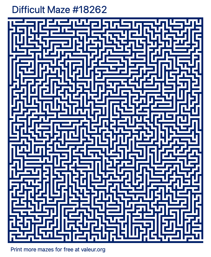 Free Printable Difficult Maze number 18262