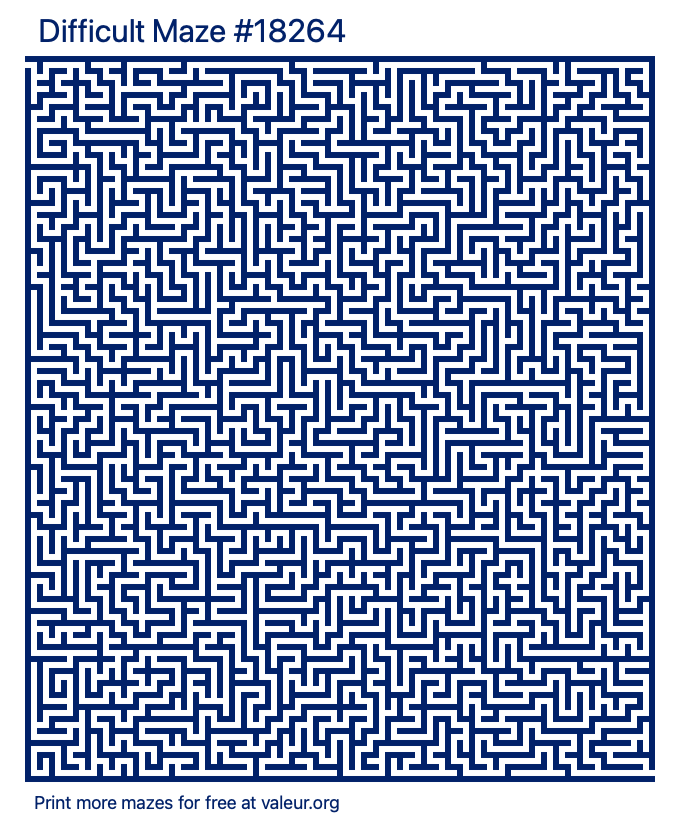 Free Printable Difficult Maze number 18264