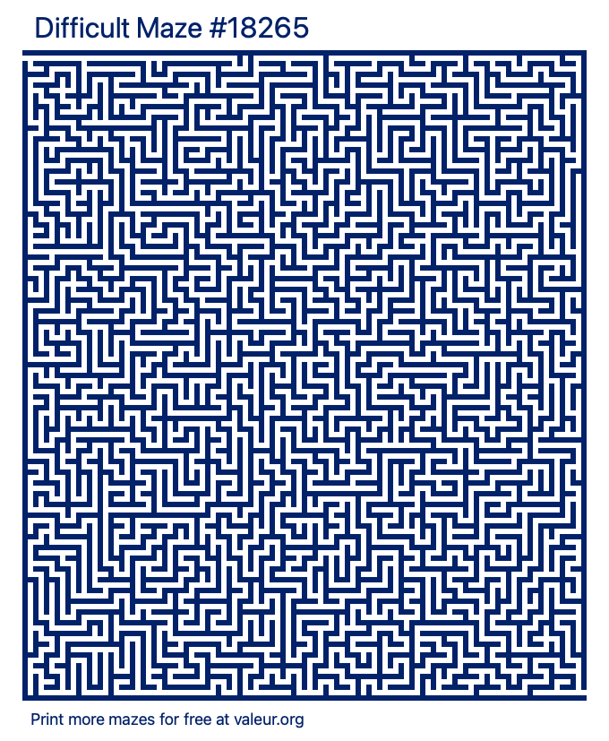 Free Printable Difficult Maze number 18265
