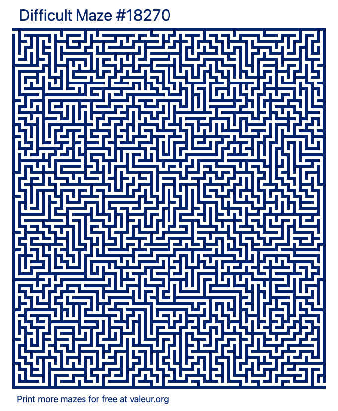 Free Printable Difficult Maze number 18270
