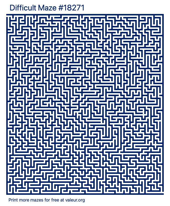 Free Printable Difficult Maze number 18271