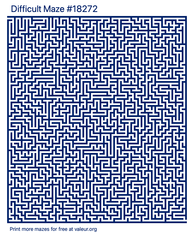 Free Printable Difficult Maze number 18272