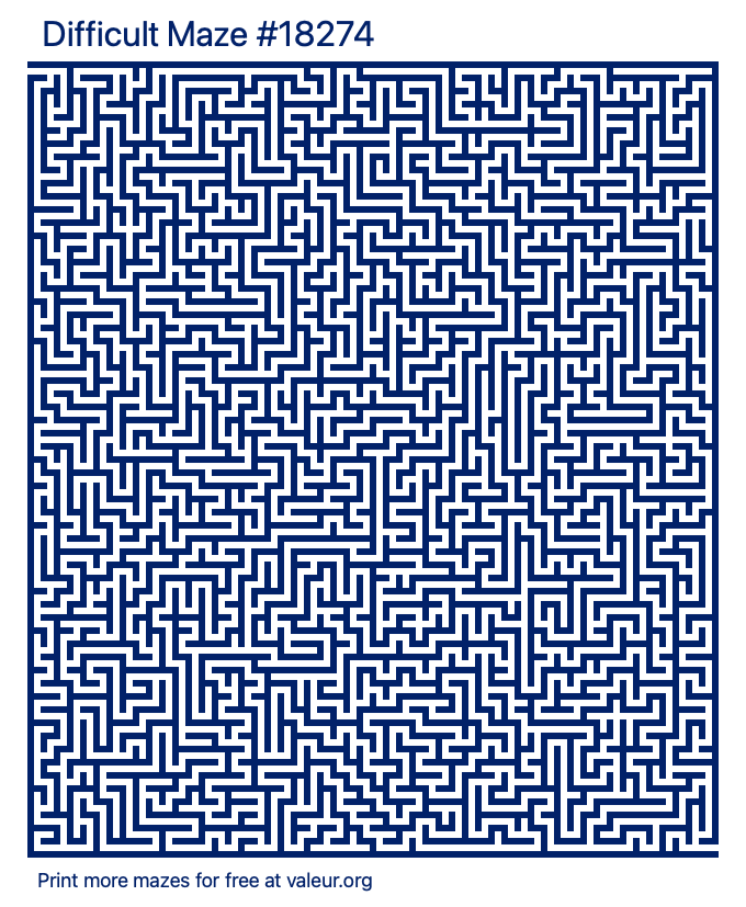 Free Printable Difficult Maze number 18274