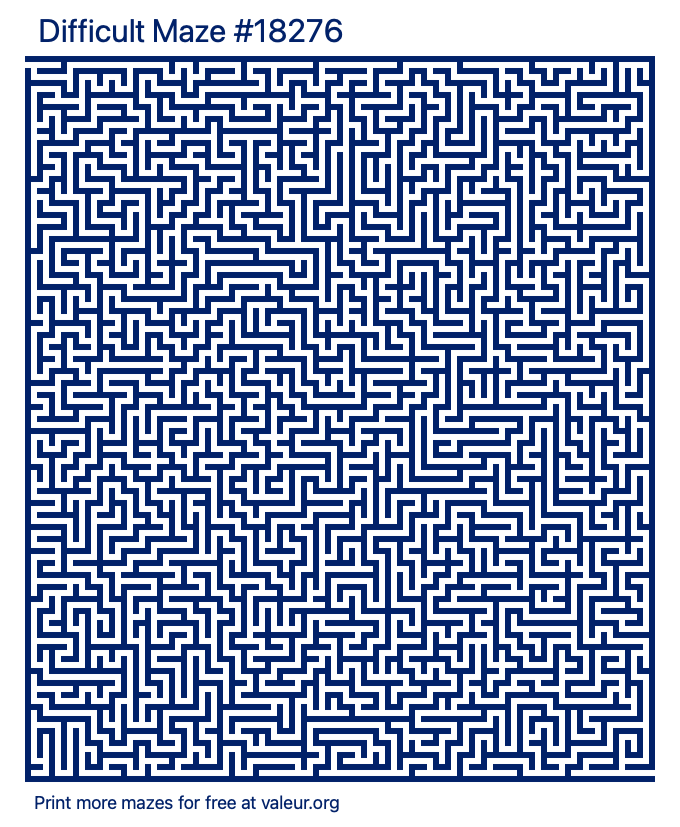 Free Printable Difficult Maze number 18276