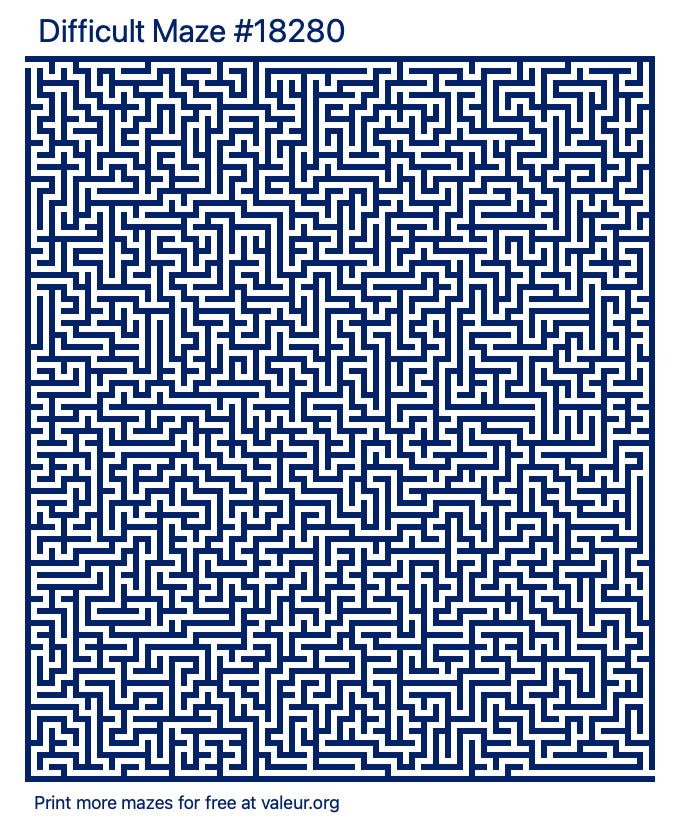 Free Printable Difficult Maze number 18280