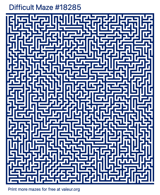 Free Printable Difficult Maze number 18285