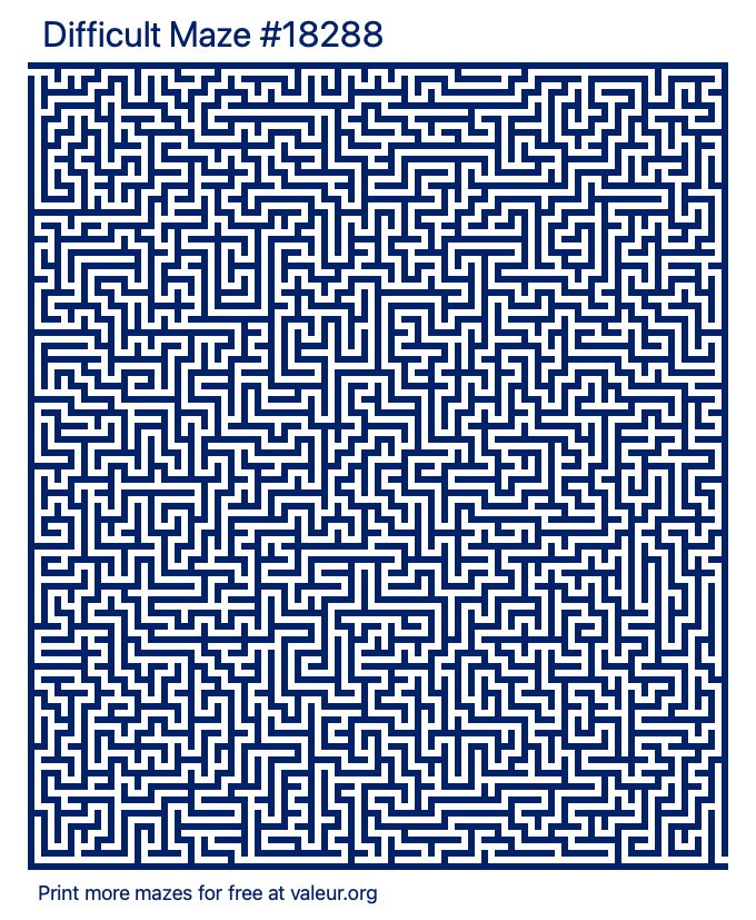Free Printable Difficult Maze number 18288