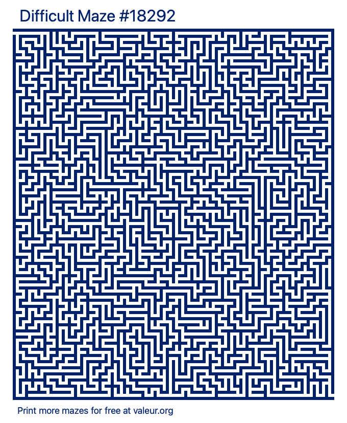 Free Printable Difficult Maze number 18292