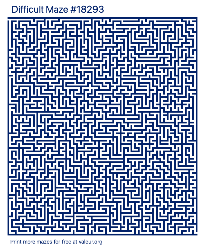 Free Printable Difficult Maze number 18293