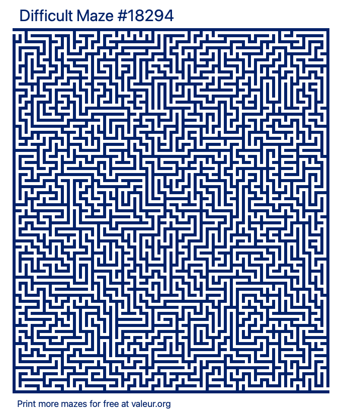 Free Printable Difficult Maze number 18294