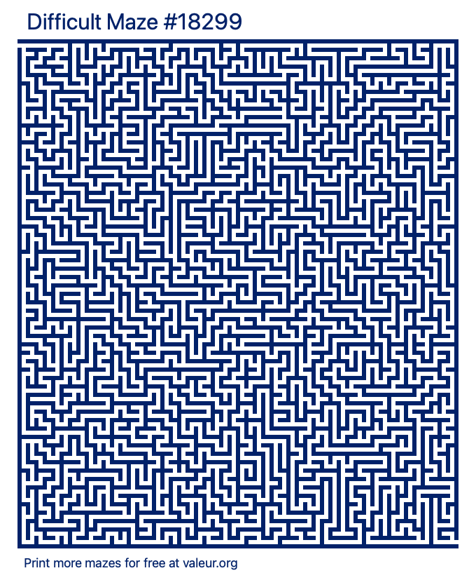 Free Printable Difficult Maze number 18299