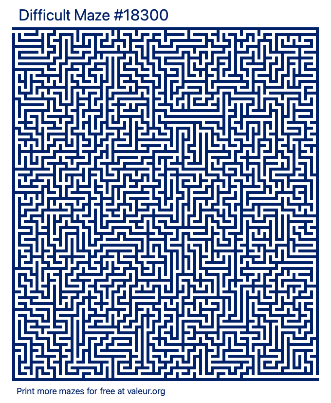 Free Printable Difficult Maze number 18300