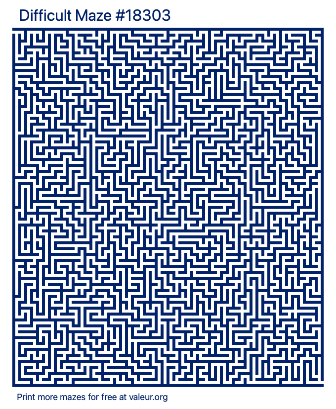 Free Printable Difficult Maze number 18303