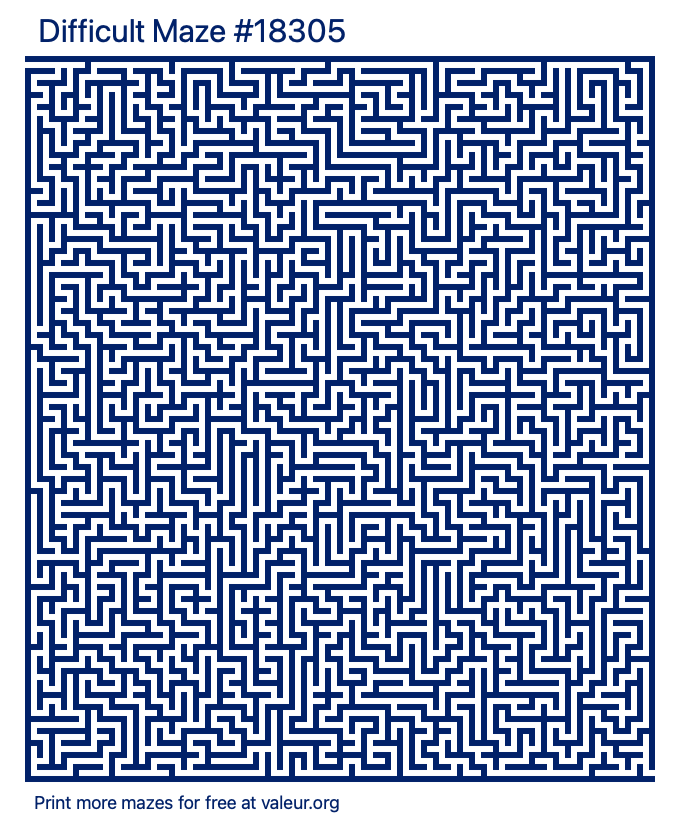 Free Printable Difficult Maze number 18305