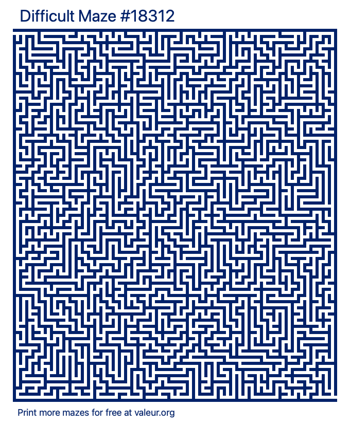 Free Printable Difficult Maze number 18312