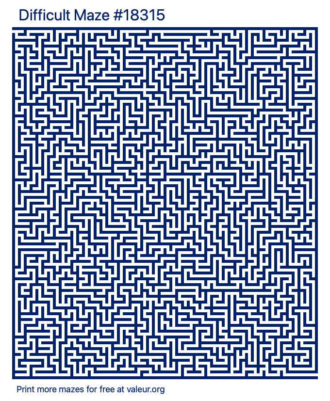 Free Printable Difficult Maze number 18315