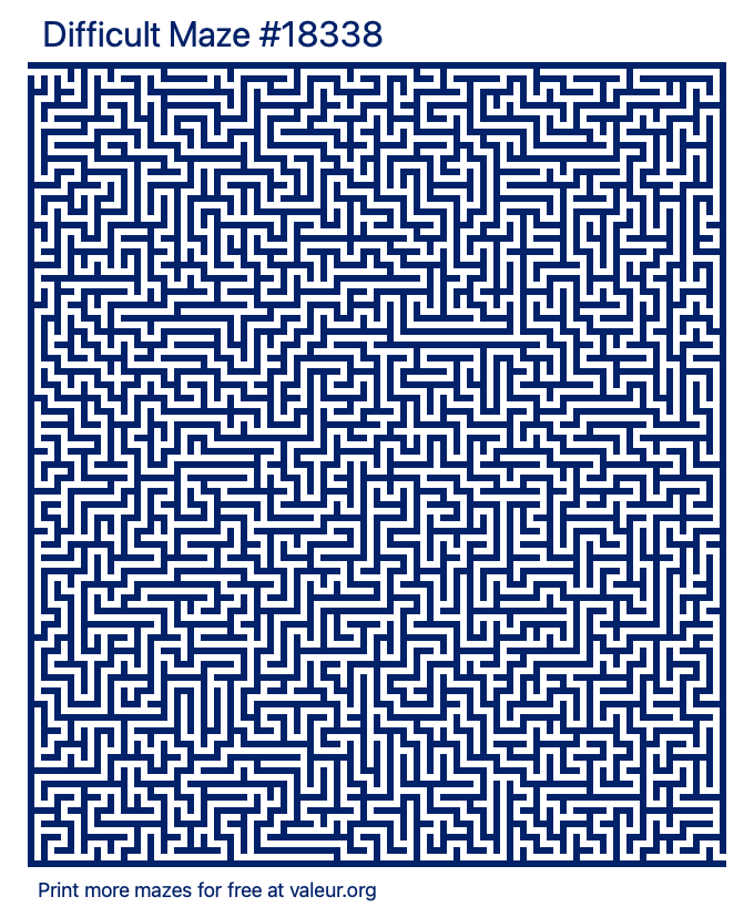 Free Printable Difficult Maze number 18338