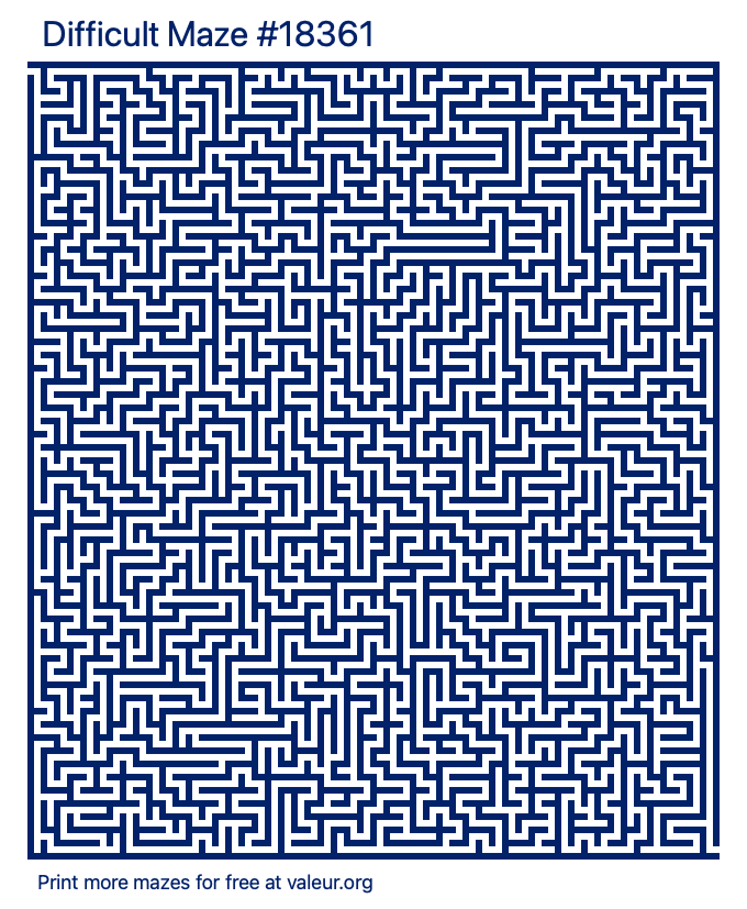 Free Printable Difficult Maze number 18361