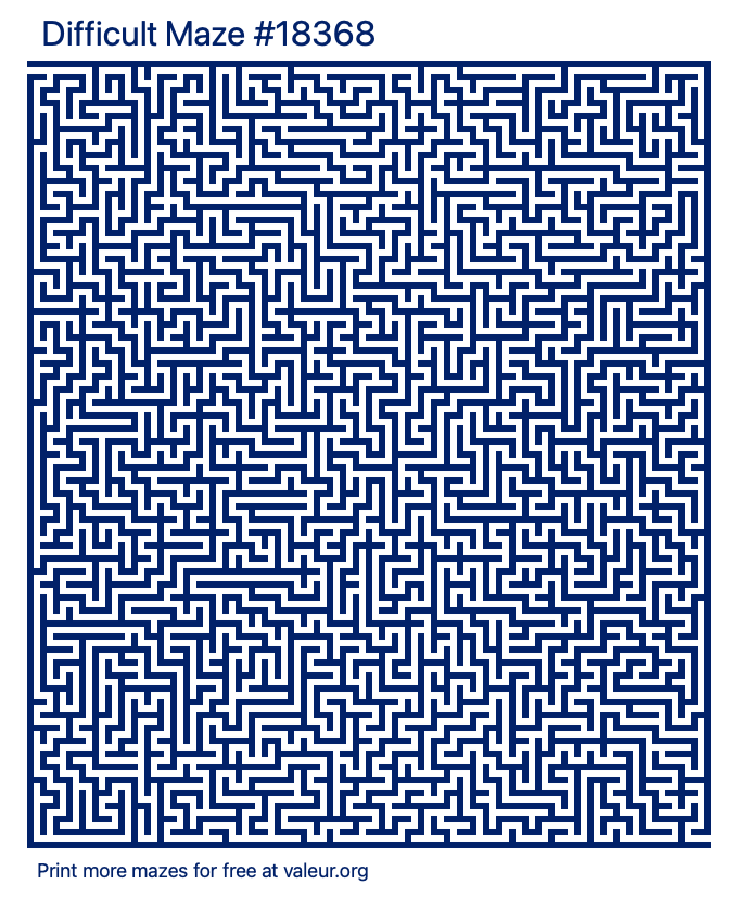 Free Printable Difficult Maze number 18368
