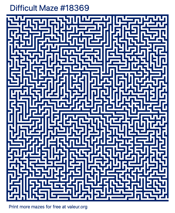 Free Printable Difficult Maze number 18369