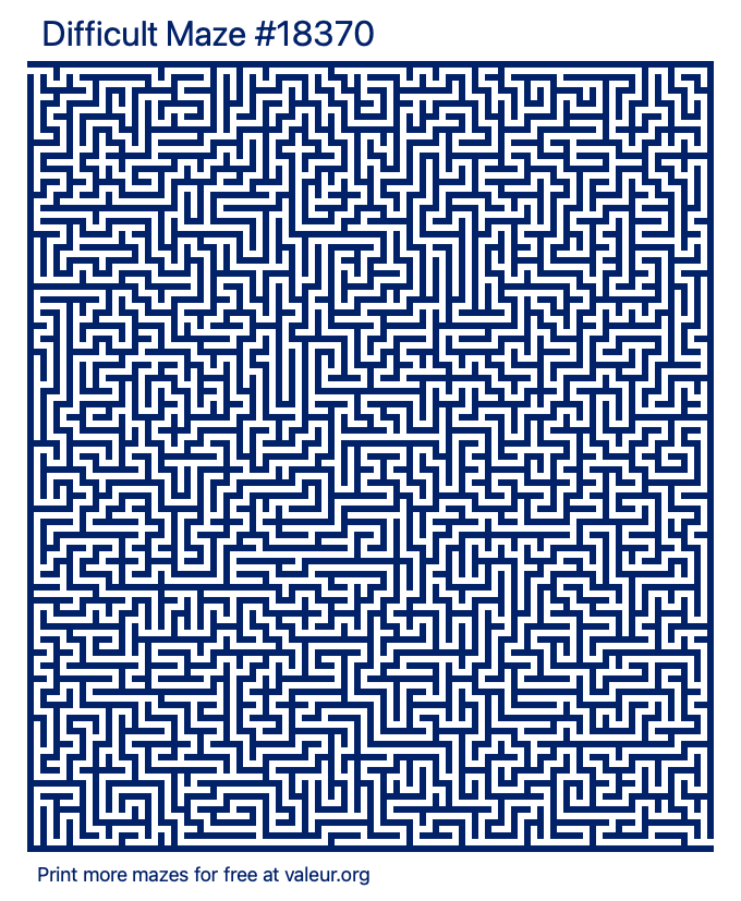 Free Printable Difficult Maze number 18370