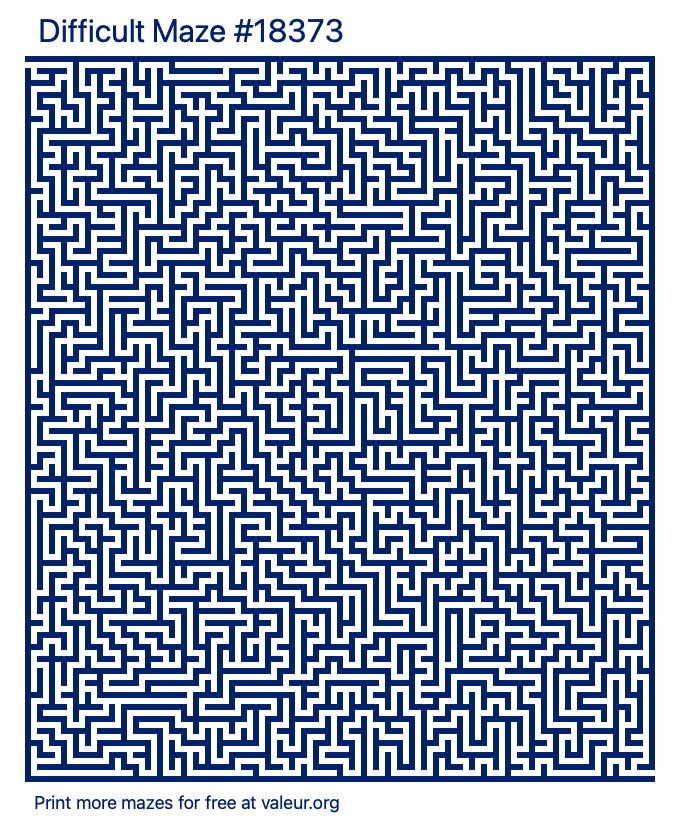 Free Printable Difficult Maze number 18373