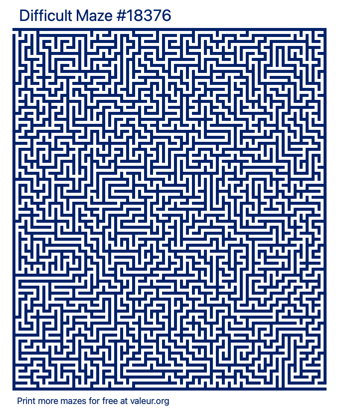 Free Printable Difficult Maze number 18376