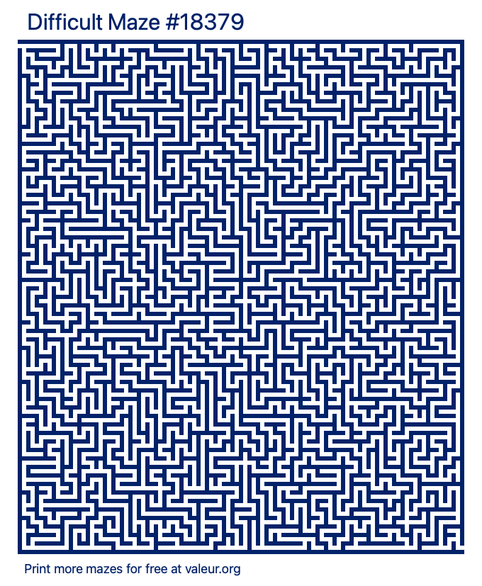 Free Printable Difficult Maze number 18379