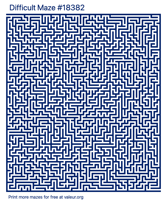 Free Printable Difficult Maze number 18382