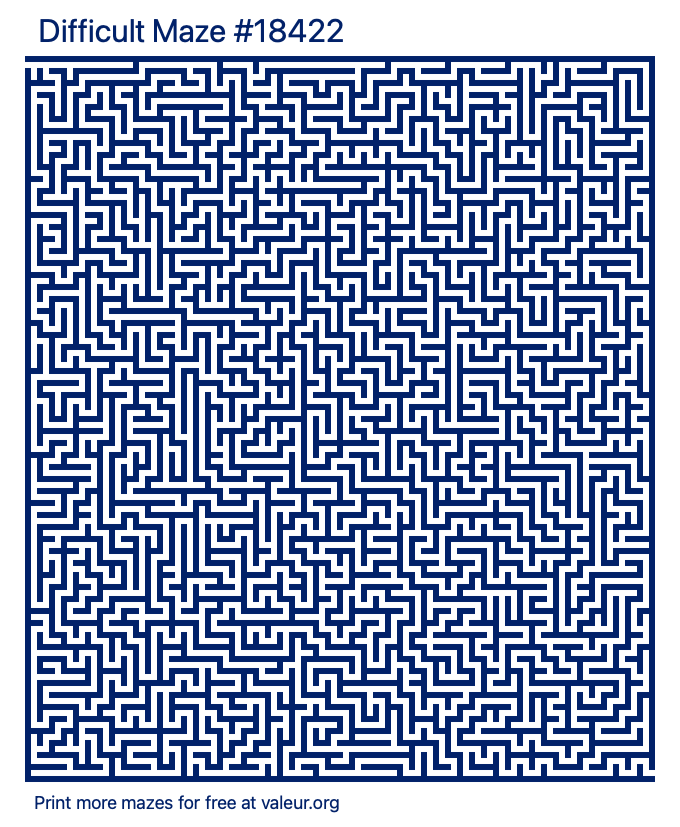 Free Printable Difficult Maze number 18422