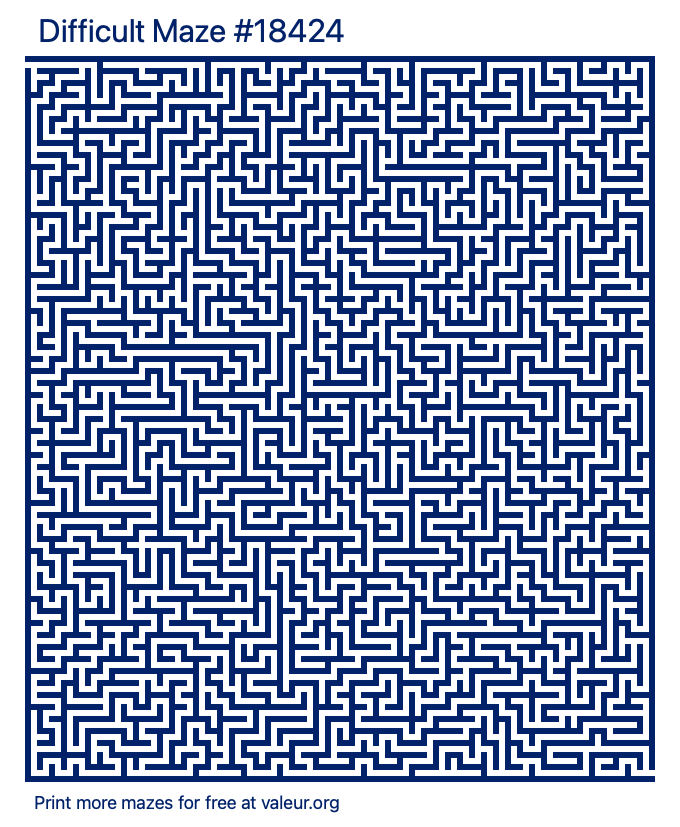 Free Printable Difficult Maze number 18424