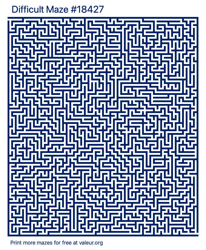 Free Printable Difficult Maze number 18427