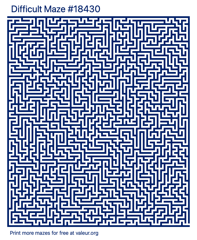 Free Printable Difficult Maze number 18430