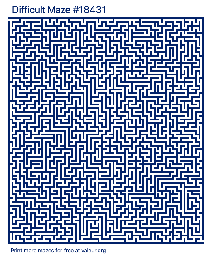 Free Printable Difficult Maze number 18431