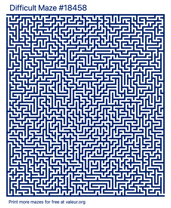 Free Printable Difficult Maze number 18458
