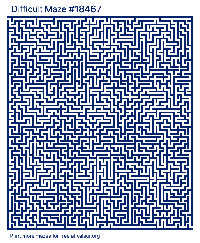 Free Printable Difficult Maze number 18467