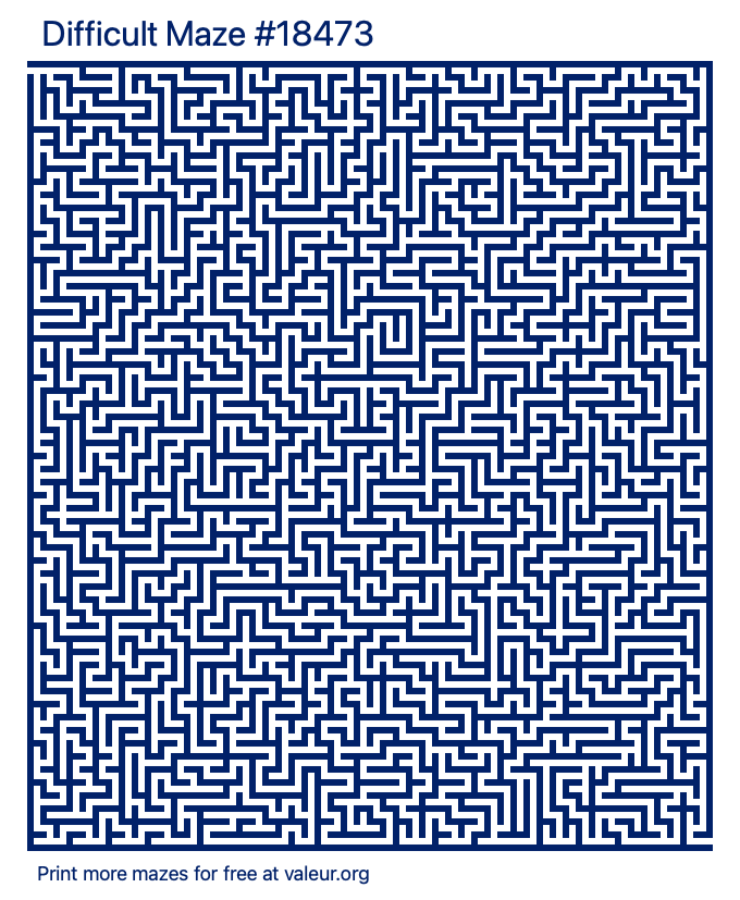 Free Printable Difficult Maze number 18473
