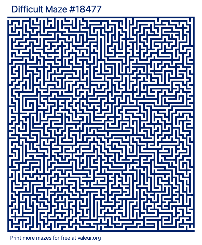 Free Printable Difficult Maze number 18477