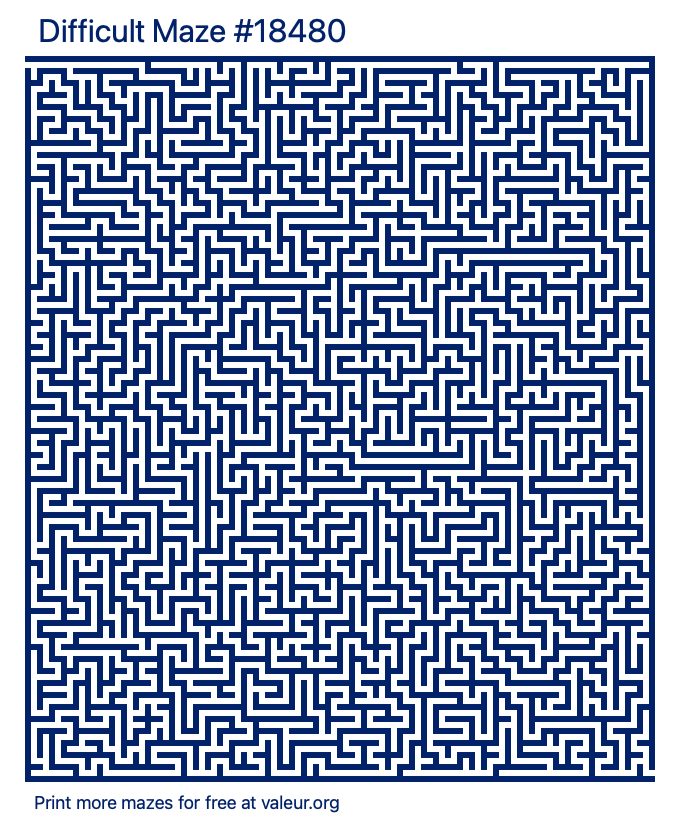 Free Printable Difficult Maze number 18480