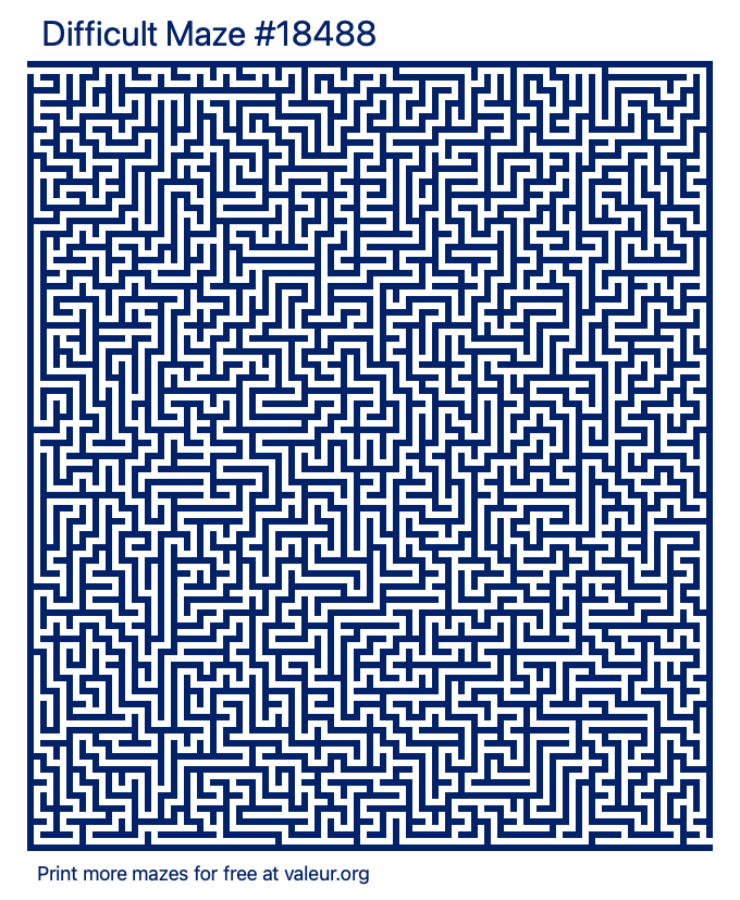 Free Printable Difficult Maze number 18488