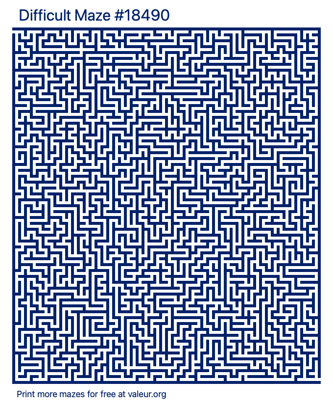 Free Printable Difficult Maze number 18490