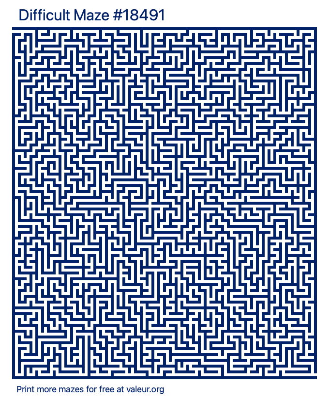 Free Printable Difficult Maze number 18491