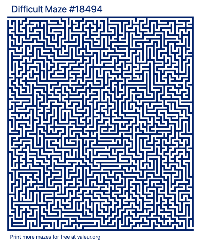 Free Printable Difficult Maze number 18494