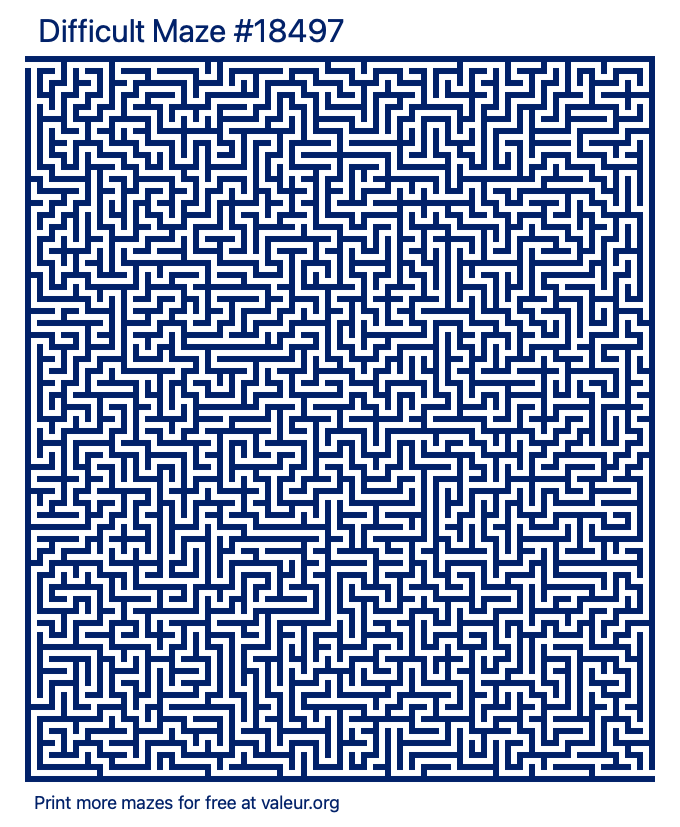 Free Printable Difficult Maze number 18497